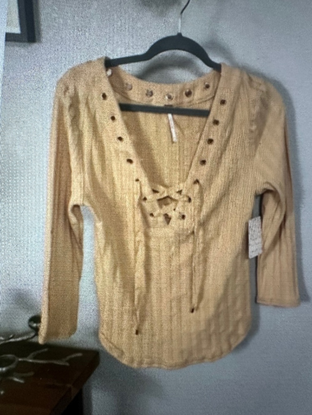 Free people tie front top. NWT